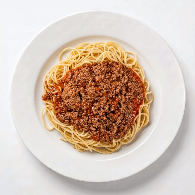 Meat Sauce Pasta.